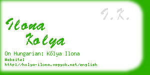 ilona kolya business card